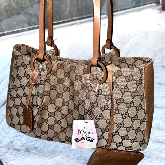 Gucci Beige and Brown Shoulder Bag - Picture 6 of 16